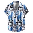 thumbnail image 4 of Women's Hawaiian Shirts Summer Floral Tropical Print Short Sleeve Button Down Tops Beach Vacation Collar Casual Blouses, 4 of 4