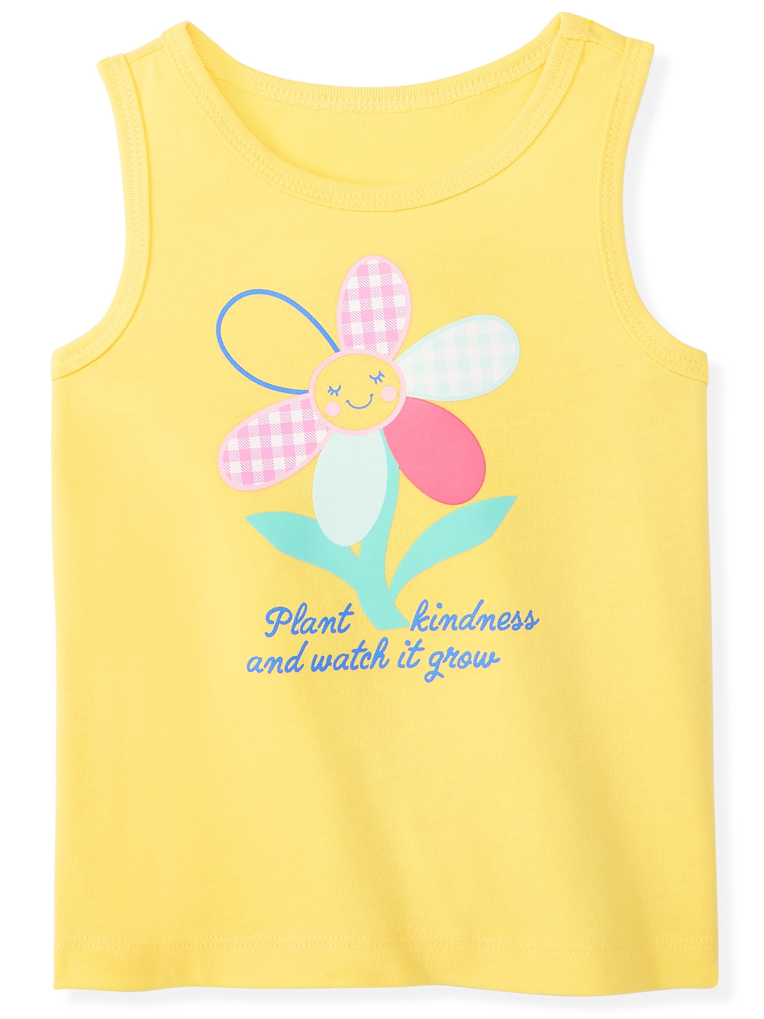 Garanimals Newborn, Baby & Toddler Girl Cotton Graphic Tank Tops, 4‑Pack, Sizes 0-6T