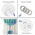 thumbnail image 5 of Teal Blue Science Bathroom Shower Curtains with 12 Hooks Polyester Waterproof Shower Curtain for Stalls and Bathtubs Funny Cartoon Artwork Wood Grain Decorative Bathroom Privacy Curtain 72x84 Inches, 5 of 8