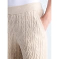 thumbnail image 4 of Free Assembly Women's and Women's Plus Cozy Yarn Cable Knit Sweatpants, 28.5" Inseam, Sizes XS-4X, 4 of 5