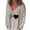 Gray, variant on Women Fashion Plus Size Casual Valentines Day Love Heart Print Tops V-Neck Loose Long Sleeve T-shirt Blouse Pullover