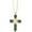 Green, variant on Crystal Zircon Cross Necklace For Women Choker Charm Virgin Mary Pendant Box Chain Female Jewelry Collier Femme - Gold-color - 17.5 inch (box)