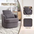 360 Swivel Barrel Chair, Comfy Round Accent Sofa Chair for Living Room