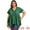 Dark Green, variant on DARING DIVA Women's Plus Size V Neck Short Sleeve Asymmetric Hem Babydoll Top 4X Dark Green