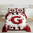thumbnail image 2 of Feelyou Halloween Monogrammed 01, Initial G Letter Twin Comforter Sets, Horror Gothic Style Reversible Bedding Set, Super Cozy Room Decor, 2pcs, 2 of 8