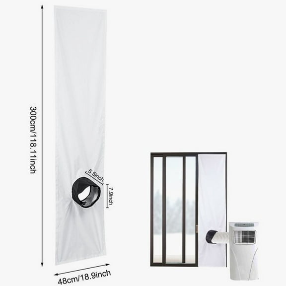 Universal Window Seal For Portable Air Conditioner Mobile AC Units Tumble Dryer Dehumidifier With Adjustable Tension Rope White 200/300CM For Top Hung Casement Windows