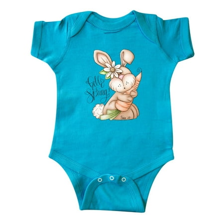 

Inktastic Hello Spring Bunny Rabbit Gift Baby Girl Bodysuit