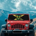 thumbnail image 4 of POLERO Jamaican Butterfly Windshield Sun Shade for Car Off-road Vehicle Auto SUV Truck Foldable Front Window Sunshade Sun Visor Protector Block UV Rays Reflect Heat, 52.95" x 16.14", 4 of 7