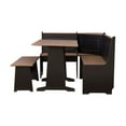 thumbnail image 4 of Linon Ardmore Pine Wood Corner Nook Dining Set with Storage in Black and Pecan, 4 of 20