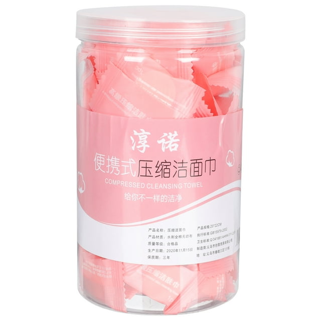 100 Pcs Serviette Compressée Jetable Serviette de Nettoyage Portable Serviette de Voyage