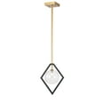 thumbnail image 3 of Fayres 10-inch 1-Light Black and Gold Finish Pendant Lamp (bulbs included), 3 of 4