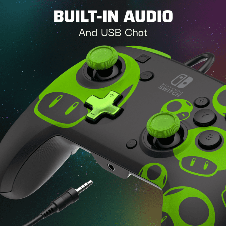 PDP REMATCH Wired Controller: 1-Up Glow in the Dark For