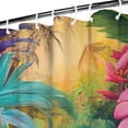 thumbnail image 3 of Colorful Tropical Leaf Pattern Shower Curtain 36"x72" ,Bathroom Decorative Shower Curtains Set with 12 Hooks,Modern Waterproof Washable Shower Curtain, 3 of 6