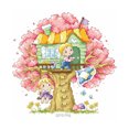 thumbnail image 1 of Punto de cruz completo Four Seasons Tree House 14CT contados DIY Kits de bordado Decoración FLhrweasw Nuevo, 1 of 9