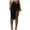 Black, variant on CHUMUD Womens Midi Skirts Drawstring Tie Elastic High Waist Skirt Asymmetric Slit Hem Ruched Pencil Skirt Beach Vacation