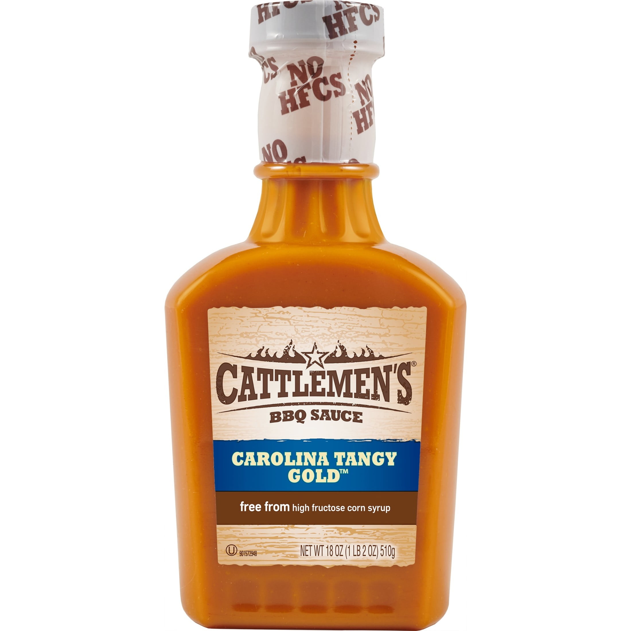 (4 pack) Cattlemen's Carolina Tangy Gold BBQ Sauce, 18.0 oz Bottle