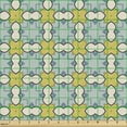 thumbnail image 2 of Abstract Fabric by the Yard Upholstery, Tile Like Vintage Motif Continuous Pattern, Decorative Fabric for DIY and Home Accents, Seafoam Yellow Green by Ambesonne, 2 of 5