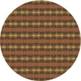 thumbnail image 1 of Ahgly Tapis Rond Lavable en Machine Intérieur Transitionnel Rouge Brun, 3 Pieds Rond, 1 of 7
