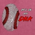 thumbnail image 3 of Wild Bobby, Baseball Fingerprint It's In My DNA, Sports, Men Long Sleeve Shirt, Vintage Heather Red, Small, 3 of 5