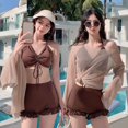 thumbnail image 3 of Conjunto de para mujer Tie Halter de de manga larga con para cubrir s Ropa , BLESIY  Traje de bikini de mujer, 3 of 8