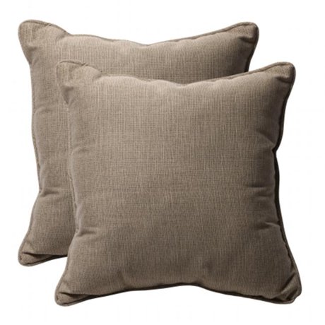 Pillow Perfect 449791 Monti Taupe 18.5-Inch Throw Pillow (Set of 2)