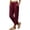 Hot Pink, variant on LEAVINGSUO Linen Pants for Women Summer Casual Drawstring Elastic Waist Pant Loose Wide Leg Button Trousers With Pockets Navy S