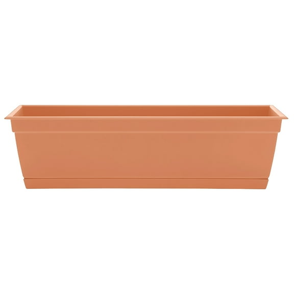 Bloem 24-in Wide Dayton 100% Recycled Plastic Window Box Planter - Coral Color