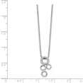 thumbnail image 2 of 925 Sterling Silver 18 Inch Diamond Circles Slide Pendant Necklace 2 Extender Charm Fancy, 2 of 6
