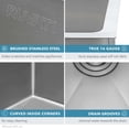 thumbnail image 7 of Ruvati USA RVH7418 33 in. Low-Divide Undermount 40-60 Double Bowl 16 Gauge Rounded Corners Stainless Steel Kitchen Sink, 7 of 7