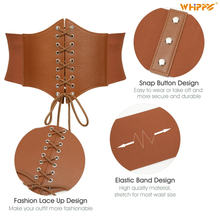Female Corset Waist Belt Elastic Wide Belt Universal Size Lace Up