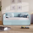 thumbnail image 3 of Sailvan Upholstered Daybed Sofa Bed Twin Size With Trundle Bed and Wood Slat, 3 of 8