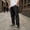 Black, variant on Men's Lightweight Nylon Track Pants, Elastic Waist Drawstring Joggers with Side Zip Vents & Mesh Panels, Streetwear Casual Trousers Size S-2XL Gray