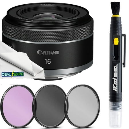 Canon RF 16mm f/2.8 STM Lens (5051C002) for Canon EOS C70 EOS R EOS R10 EOS R3 EOS R5 EOS R5 EOS R50 EOS R6+ Filter Kit+ Expo-Cloth