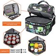 thumbnail image 3 of Bolsa de Almuerzo Aislada de Doble Compartimento opux para Mujeres | Lonchera Reutilizable de Doble Cubierta con Correa para el Hombro, Forro a Prueba de Fugas | Lonchera Mediana para la Escuela, el T, 3 of 3