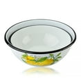 thumbnail image 4 of Novomoskovsjka Posuda Lemon Enamel Serving Bowl Set of 2 pcs Shatterproof Enameled Steel Fruit and Salad Bowls for Cooking Enamel Mixing Bowl for Indoor and Outdoor Use Metal Bowls, White Yellow, 4 of 12