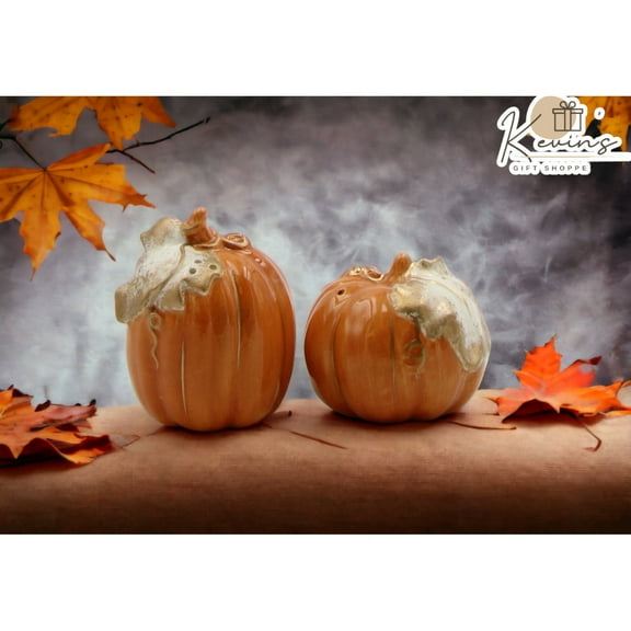 Ceramic Autumn Harvest Pumpkins Salt and Pepper, Home Décor, Gift for Her, Mom, Kitchen Décor, Fall Décor, Thanksgiving