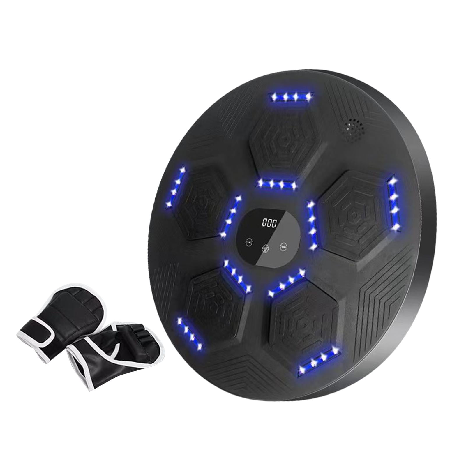 Machine de Boxe Intelligente pour la Maison Entraîneur de Boxe pour Pratique Kickboxing Intérieur Noir avec Gants