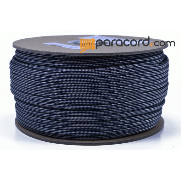 Bored Paracord Brand 550 Type III Paracord - Silver with Black Stripes - 250 Feet Spool