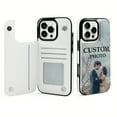 thumbnail image 1 of Personalized Custom Photo Phone Case for iPhone 16 Pro Max, Flip Wallet Phone Case with Card Slots, Perfect Gift for Family, Friends, and Couples, 1 of 9