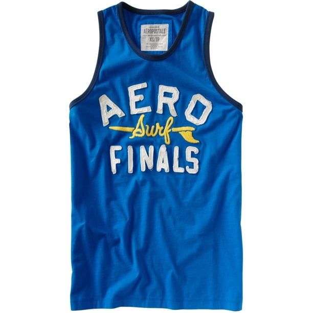 Aeropostale - Camiseta sin mangas para hombre Aero Surf Finals, azul, talla mediana