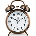 thumbnail image 2 of Analog Alarm Clock 4" Twin Bell Vintage Red Silent Non-Ticking Quartz Battery Operated Extra Loud with Backlight for Bedside Table Desk, Retro Clocks Old Fashioned for Heavy Sleepers, 2 of 8