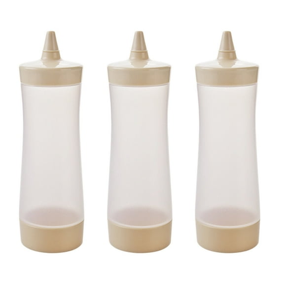 3 PCS Food Containers with Lids Squeeze Bottle Mustard Dispenser Bottles Sauce Bottle