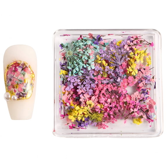 RAGUPEL Dried Flower Nails Art Charms Nails Art Decorations Japanese Style Nail Charms