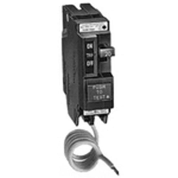 GE Industrial THQL1115GF Breaker, 15A, 1P, 120V, 10 kAIC, Q-Line Ground Fault