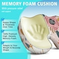 thumbnail image 5 of Premium Floral Pattern Memory Foam Seat Cushion Ergonomic Chair Pad for Office Chair, Car, Airplane & Bleachers Sciatica, Tailbone Hip & Back Pain Relief - Chair Cushion for Long Office Workers., 5 of 5