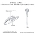 thumbnail image 6 of Rosec Jewels Lab Created Diamond Heart Engagement Ring - Certified Promise Ring (7 mm, 1 Ct, EF-VS Quality), 925 Sterling Silver, US 13.00, 6 of 7