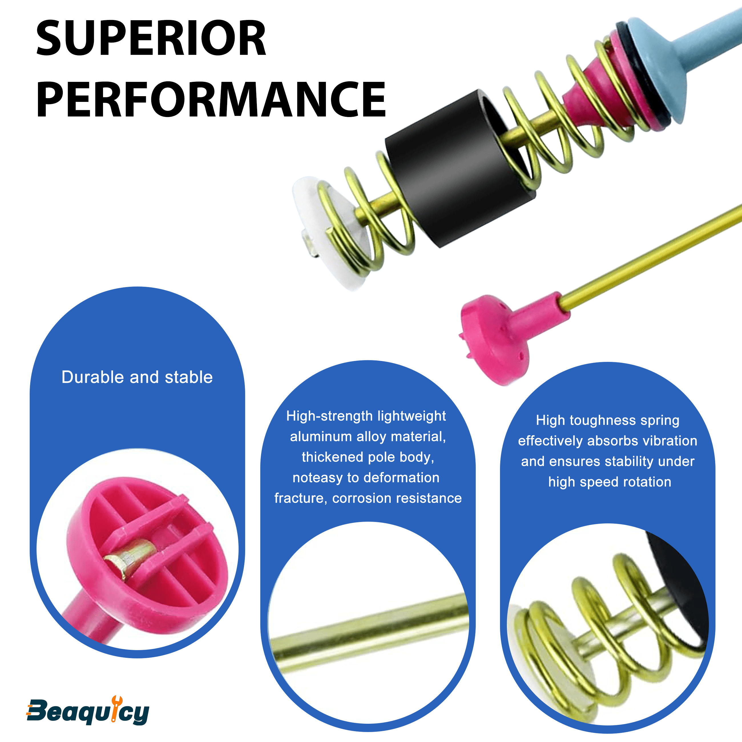Beaquicy DC97-16350U Washer Suspension Rod Replaces Washing Machine DC97-16350S DC97-16350T