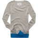 thumbnail image 1 of Aeropostale suéter de punto con bolsillos delanteros para mujer, gris, extra pequeño, 1 of 1