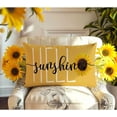 thumbnail image 4 of 12x20 Yellow Throw Pillow Covers for Couch, Spring Summer Decorations Pillows Decorative Throw Pillows,Hello Sunshine Lumbar Cushion Case for Bedroom Sunflower Farmhouse Decor Polyester, 4 of 6