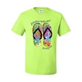thumbnail image 2 of If I Can't Wear My Flip Flops I'm Not Going Colorful Sandals Streetwear Men's Graphic T-Shirt, Safety Green, 2XL, 2 of 3